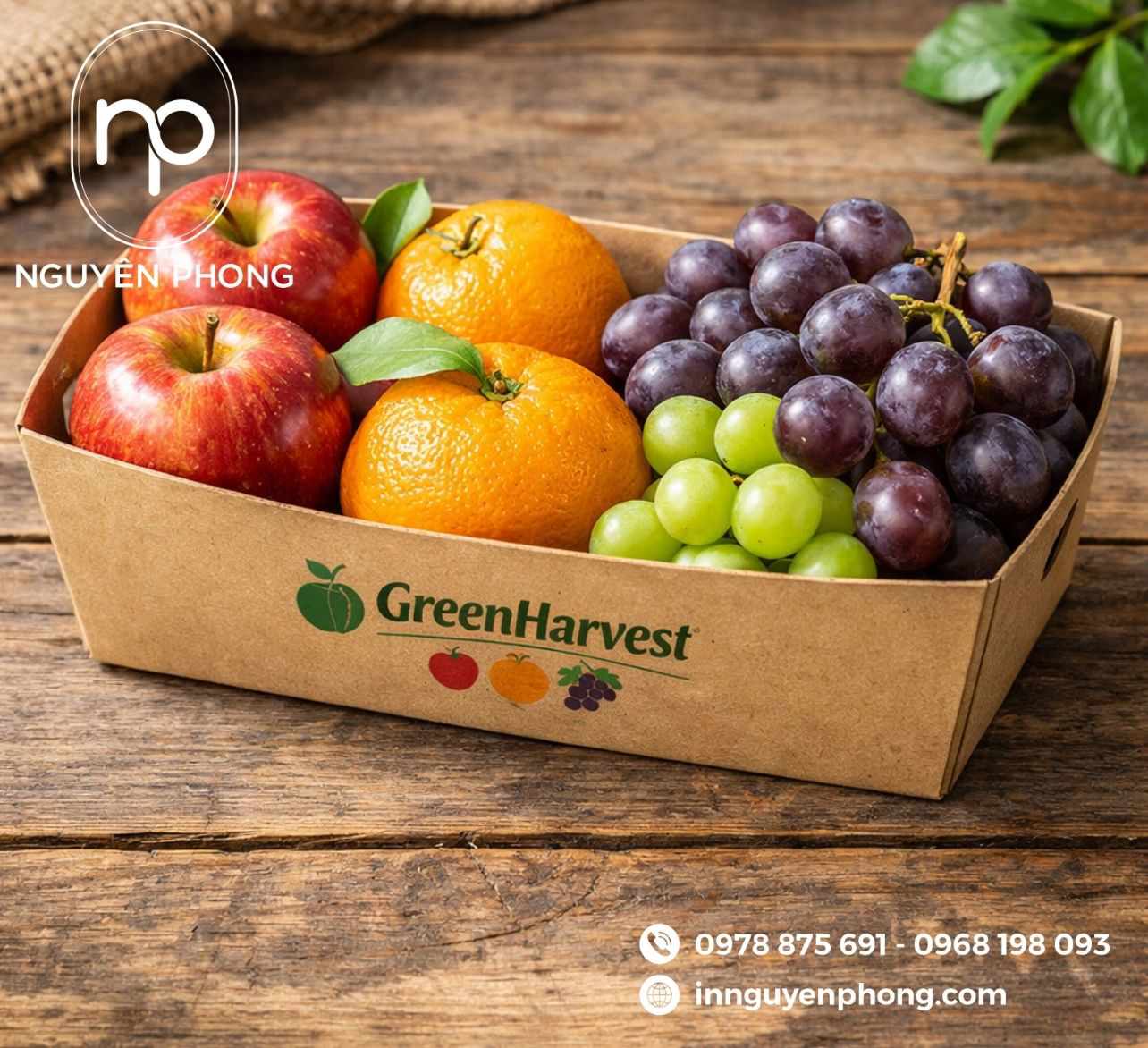 Mẫu khay đựng trái cây mộc mạc 